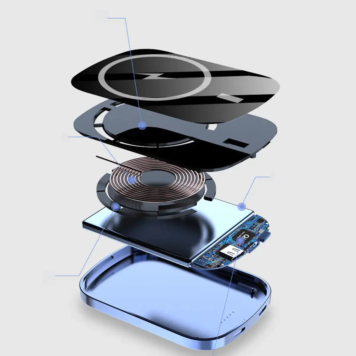 Magnetic Portable Power Bank and Wireless Charger – Fast Charging Anywhere